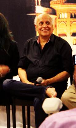 Description: Mahesh Bhatt smiles at a question.— Photo by Zoya Anwer