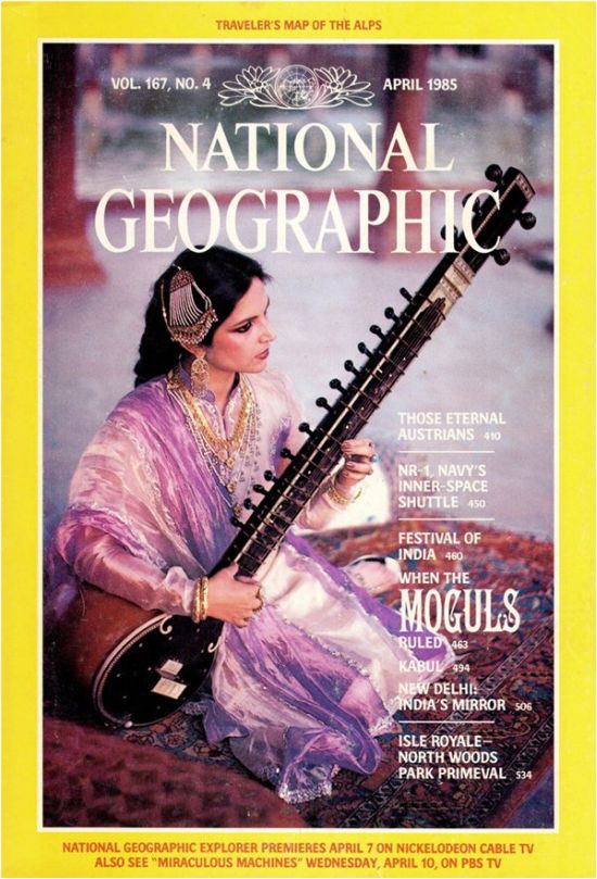 Description: Tahira Syed on the cover of National Geographic April 1982 Issue