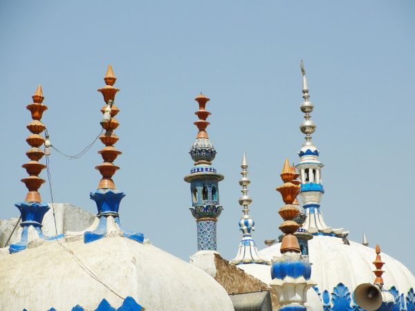 Description: Spires on the domes.