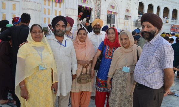 Description: Pertab Singh, 58, is visiting Pakistan with his wife.