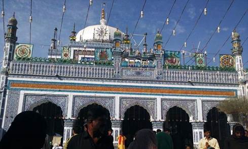 Description: The shrine of Shah Abdul Latif. — Photo by author