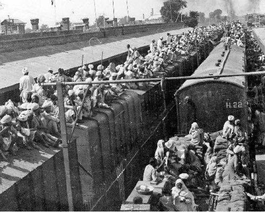 Description: A scene of migration during Partition Photo Special Arrangement.