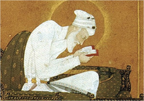 Description: Mughal emperor Aurangzeb, whose orthodox religious views were opposed to music and dance
