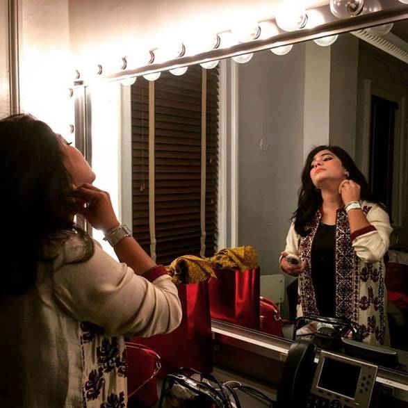 Description: Sanam getting ready for her performance at BAM Opera House.