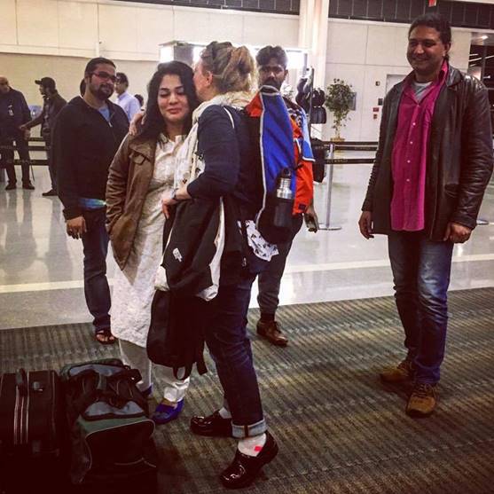 Description: Sanam's tearful goodbye to tour manager Stacey Boggs.