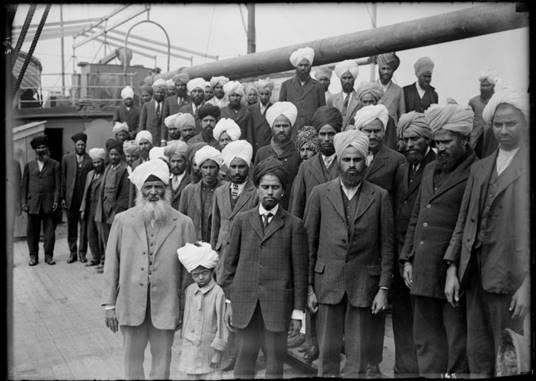 Description: On May 23, 1914, Komagata Maru, a Japanese freighter chartered by Gurdit Singh, carried 376 citizens of the British Raj, 340 of them Sikhs.