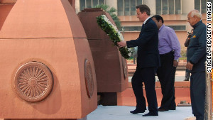 Description: Cameron marks 1919 Amritsar massacre by British troops in India
