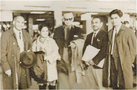 Description: Abdulla Malik with communist leader Sajjad Zaheer and others