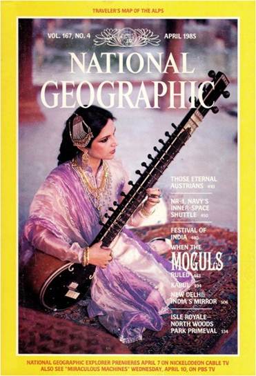 Description: Description: Tahira Syed on the cover of National Geographic April 1982 Issue
