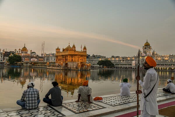 Description: The Golden Temple in Amritsar, in the Punjab region, is the holiest of Sikh spiritual sites.