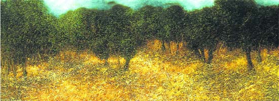 Paramjit Singh’s landscapes have an incredibly alive feeling