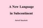 A New Language in Subcontinent
