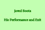 Punjab notes: Javed Boota: his performance and exit